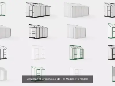 Collection of Greenhouse Ida - 15 Models 3D Model Pack