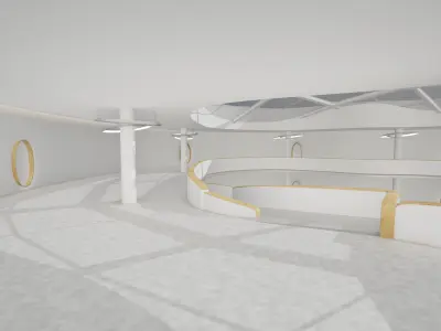 Sci fi Futuristic Exbition Interior Futuristic Expo Center 3D model