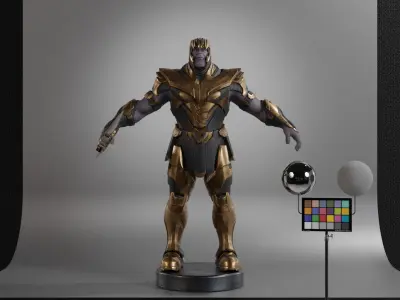 Thanos - The Mad Titan Low-poly 3D model