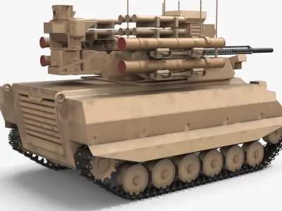  Desert Combat Vehicle with Missile Launchers Simplified 