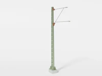 Standard overhead line mast Low-poly 3D model
