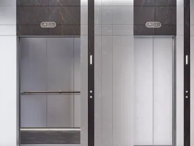 Elevator with interior 2   3D model