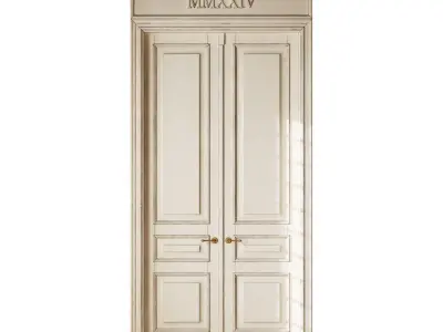 Old classic door 007 3D model