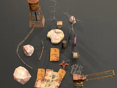 WarZone Environment Bundle Low-poly 3D model