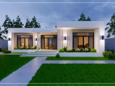 Modern Villa design 12mx14m 3D model