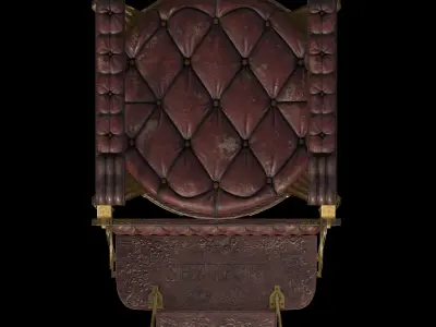 Vintage chair Low-poly 3D model