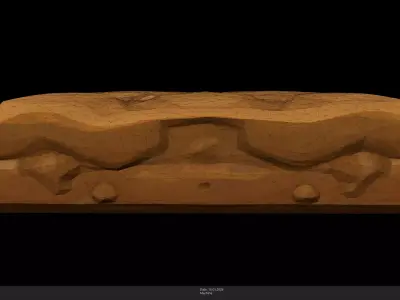 Stylized Sand Stone Floor Game Ready - AI Low-poly 3D model