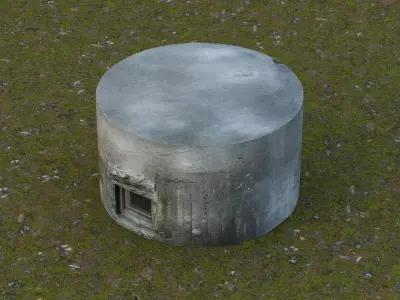 Bunker Ruin Low-poly 3D model