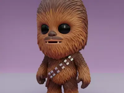 Kawaii Chewbacca Collectible 3D Figure 3D print model
