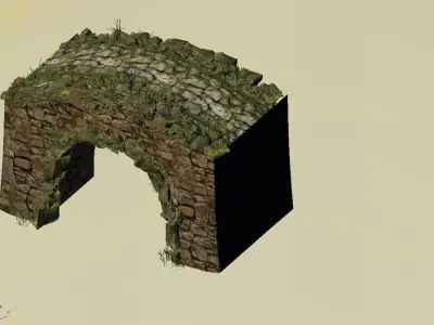 Explore the mountains - the bridge hole 01 3D model
