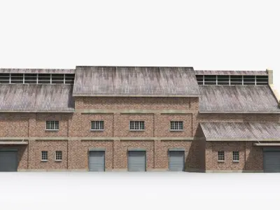 Factory xx5 Low-poly 3D model