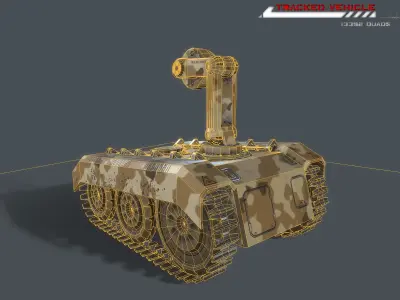 Tracked Vehicle Low-poly 3D model