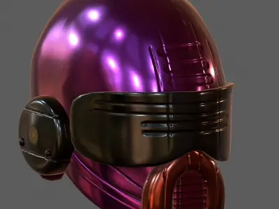 Gas mask helmet 3d model scifi Low-poly  Low-poly 3D model 178