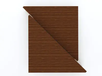 Wooden Travertine Style Coffee Table 3D model