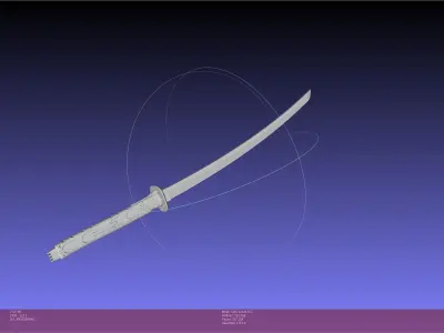 Metal Gear Rising Jetstream Sam Sword And Sheath Assembly 3D print model