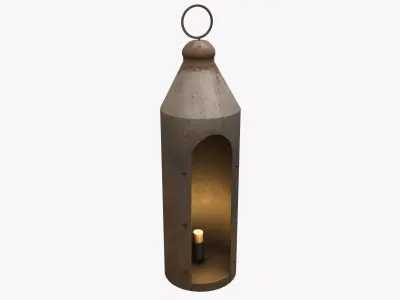 Candle Holder Low-poly 3D model 12