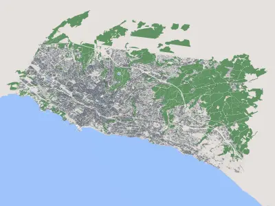 Lausanne City Switzerland 3D model