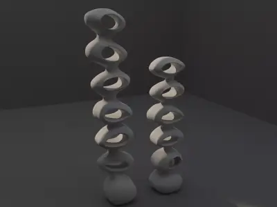 organic decoration Low-poly 3D model