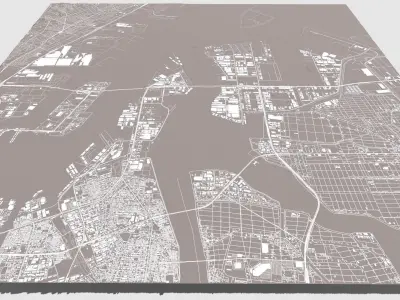 Nagoya port Japan 3D model
