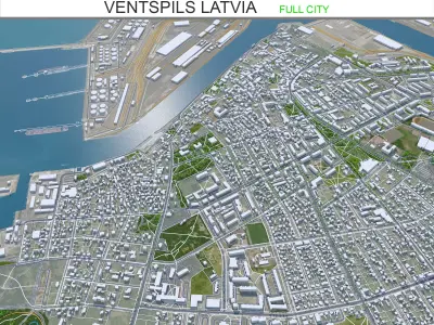 Ventspils Latvia Low-poly 3D model