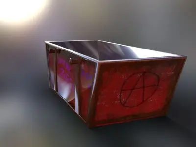 dumpster model Low-poly 3D model