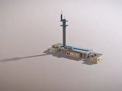 Building Nice France Telecom Low-poly 3D model