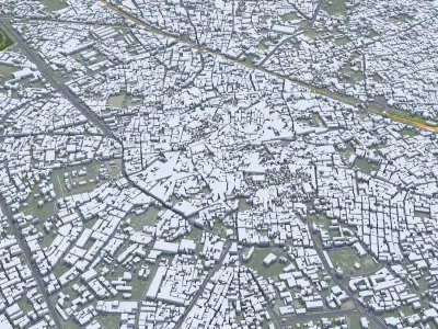 Jalandhar Punjab India 30km Low-poly 3D model