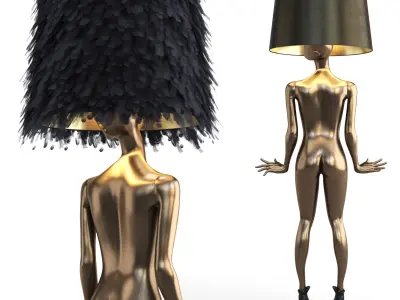 Mannequin Floor Lamp Frederika 3D model