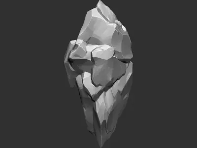 3D Suspended Mountain Zbrush sculpt 3D model