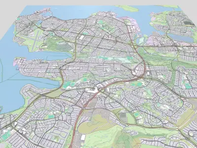 Cityscape Reykjavik  Iceland 3D model