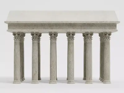 Corinthian Temple - Ancient Classical Shrine Architecture  3D model