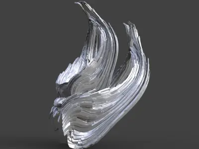 Dark Crystal element wings 3 designs Low-poly 3D model