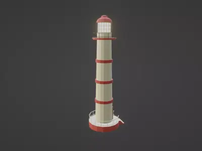 Lighthouse Low-poly 3D model