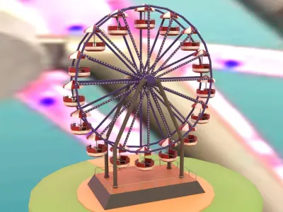 Ferris Wheel  Low-poly 3D model