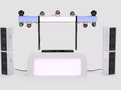 DJ Booth Stage 3D model