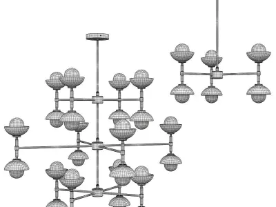 GREENWICH CHANDELIER  Low-poly 3D model