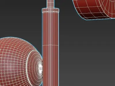 dolll wall light with three balls 3D model