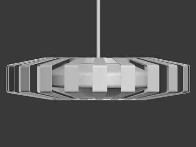 Spoked Saucer Chandelier Small Mid Century  3D model