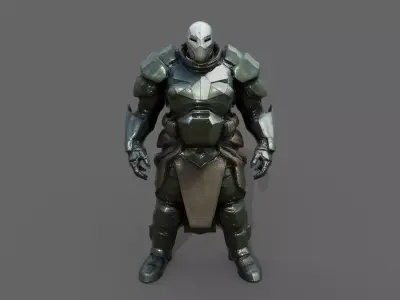 Cyborg Fighter Pack 2 Low-poly 3D model