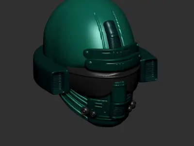 helmet high poly sculpt 3d printable ver 7 3D model 3D model 130