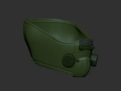 High quality helmet millitary high poly sculpt 3d printable 3D model