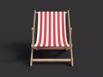 Beach Chair Low-poly 3D model