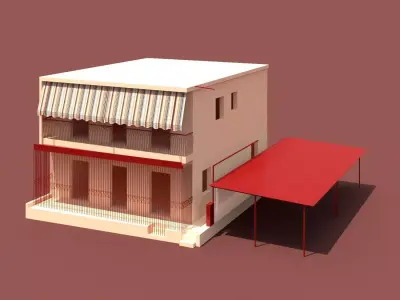 Spooky Red House 3D model