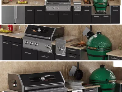 TREX outdoor kitchen 3D model