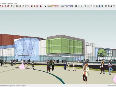 Sketchup Shopping Center F5 3D model