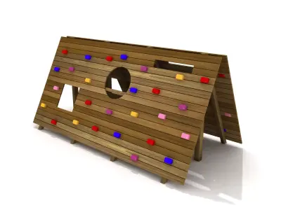 Kids Game Play Equipment 018 Wood Climber Low-poly 3D model
