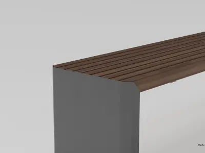ZANO MODERN BENCH 3D model