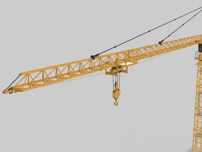 Tower Crane Animated 3D model