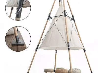 Tent safari 3D model