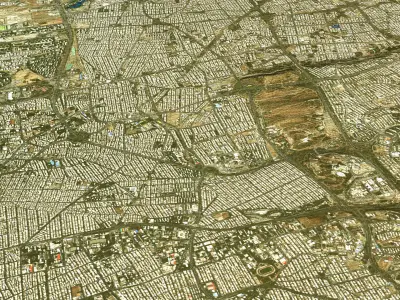 Tehran - 3D City Topography Terrain 3D Model Pack